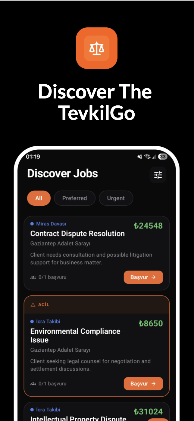 TevkilGo App Screenshot 1